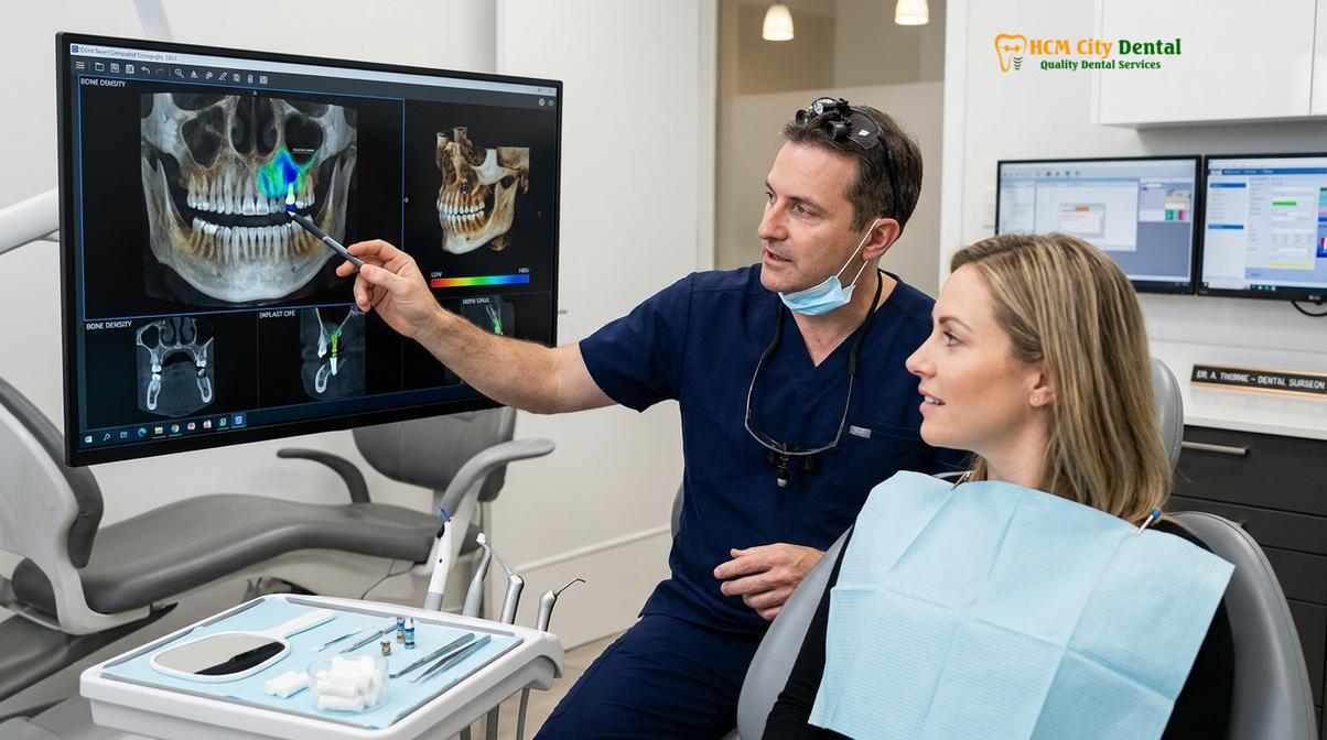 Visual description of dental implants cost