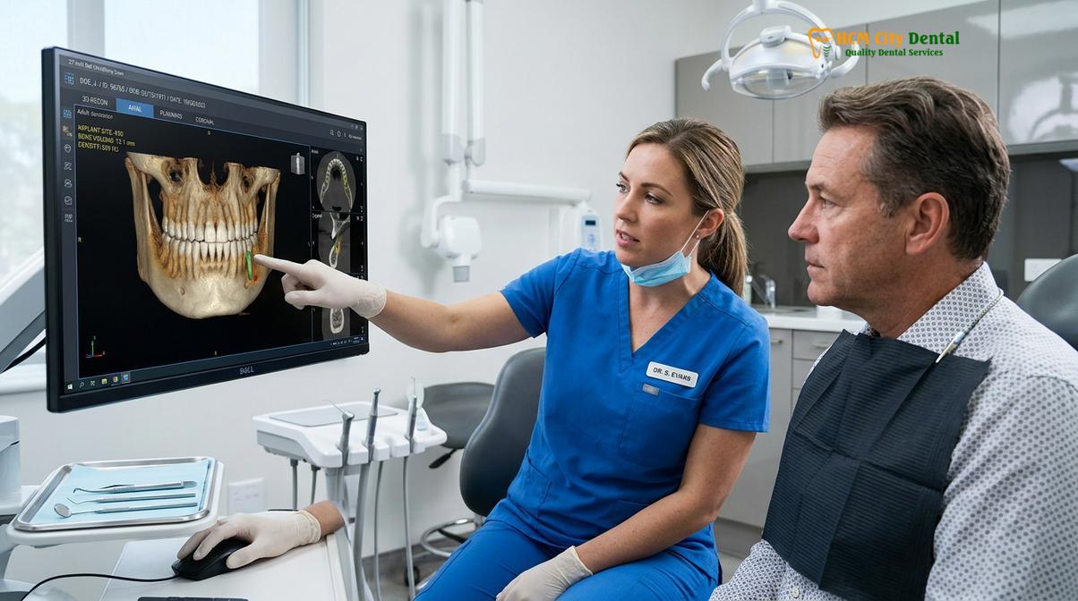 Clinical photography related to dental implant vs bridge
