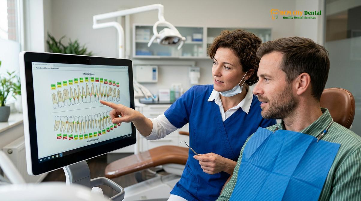 Visual description of dental insurance gum disease