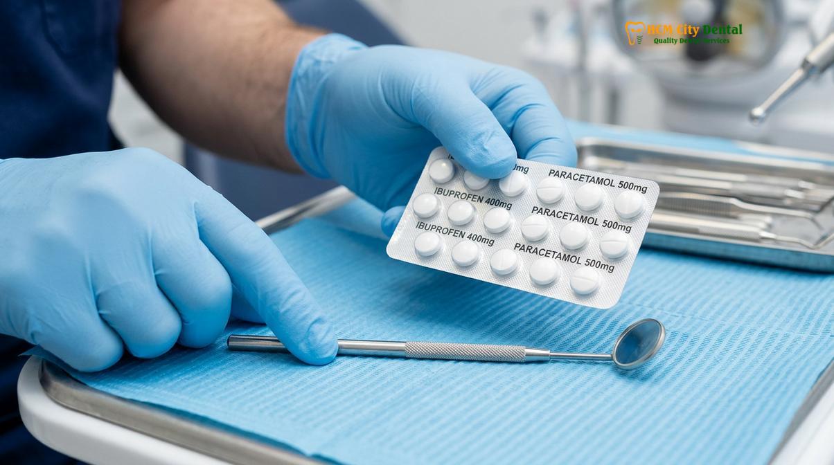 Clinical photography related to dental pain medication guide