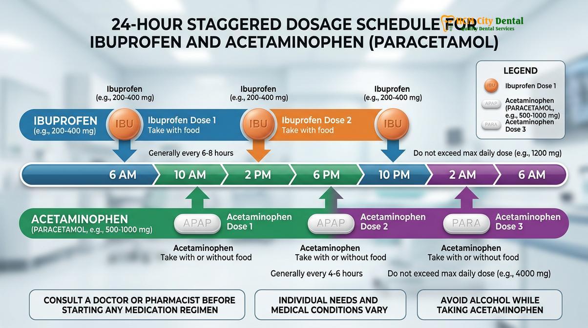 Visual description of dental pain medication guide