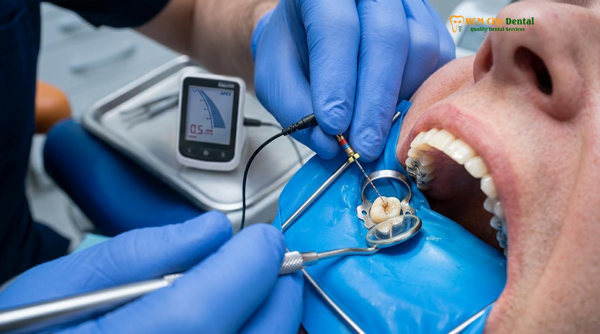 Visual description of dental procedure apicoectomy
