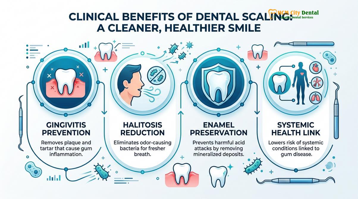 Summary diagram of dental scaling