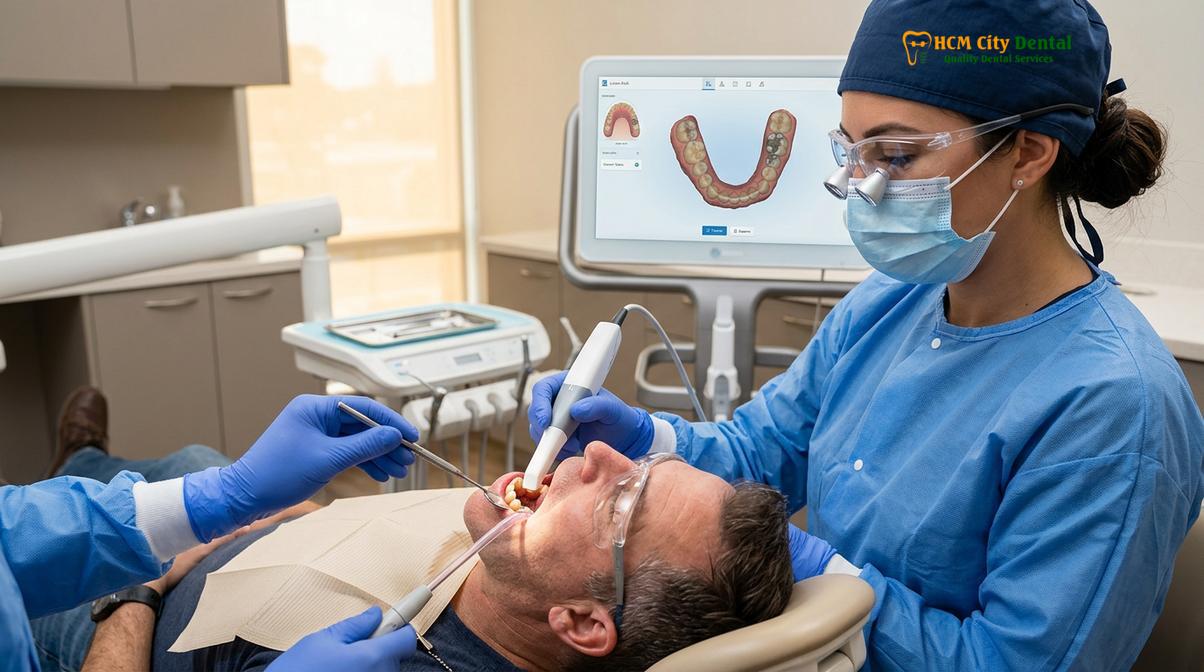 Clinical illustration of dental tourism vietnam inlays onlays