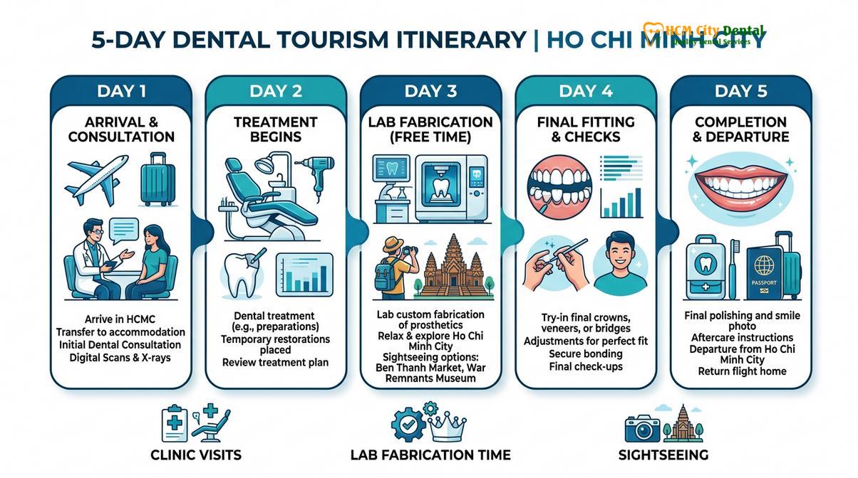Summary diagram of dental tourism vietnam inlays onlays
