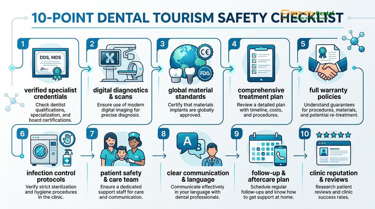 Summary diagram of veneers abroad safety
