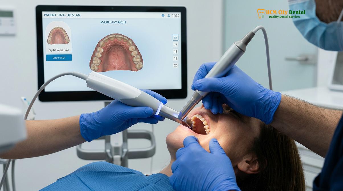 Visual illustration of dental veneers timeline Vietnam stay