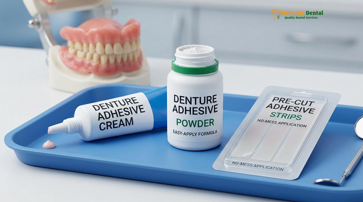 Clinical photography related to Denture Adhesive Application