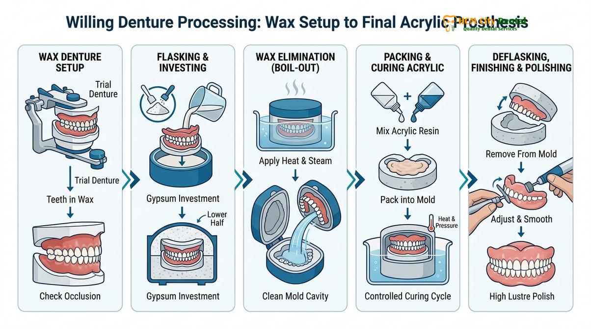 Summary diagram of Denture Fabrication Process