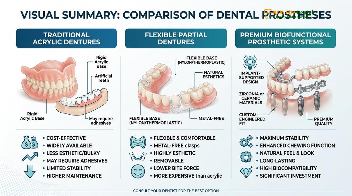 Summary diagram of Dentures Cost Vietnam vs Australia