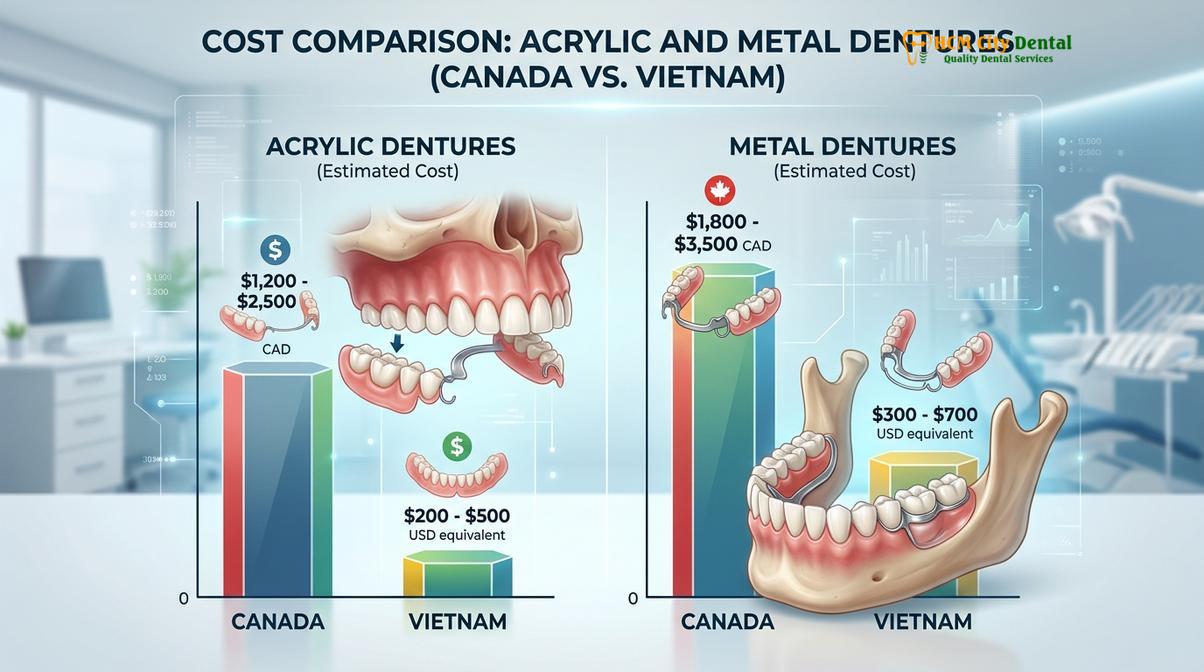 Clinical photography related to Dentures Cost Vietnam vs Canada