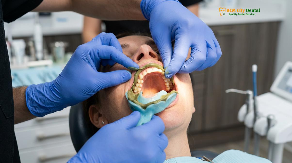 Visual description of Dentures Cost Vietnam vs Canada