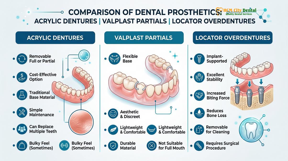 Summary diagram of Dentures Cost Vietnam vs USA