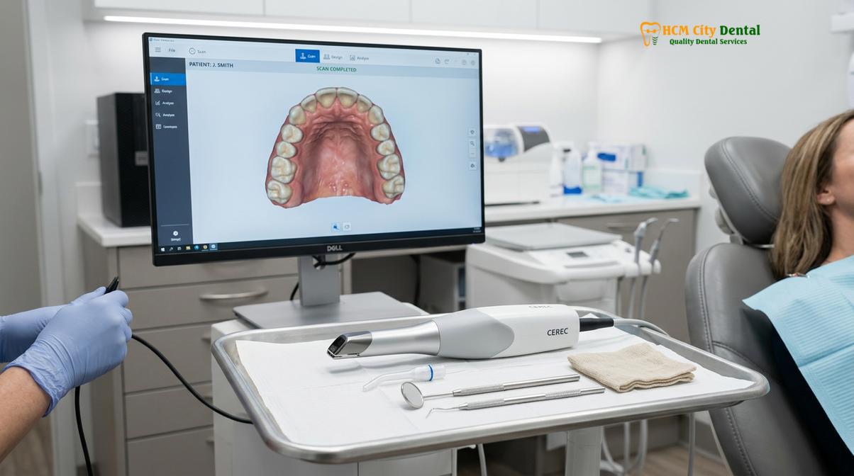 Clinical illustration of digital scans sleep apnea