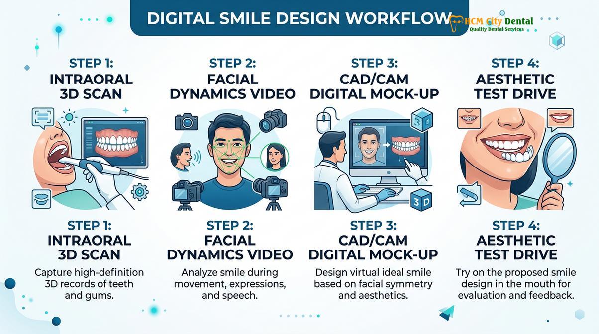 Summary diagram of digital smile design full mouth