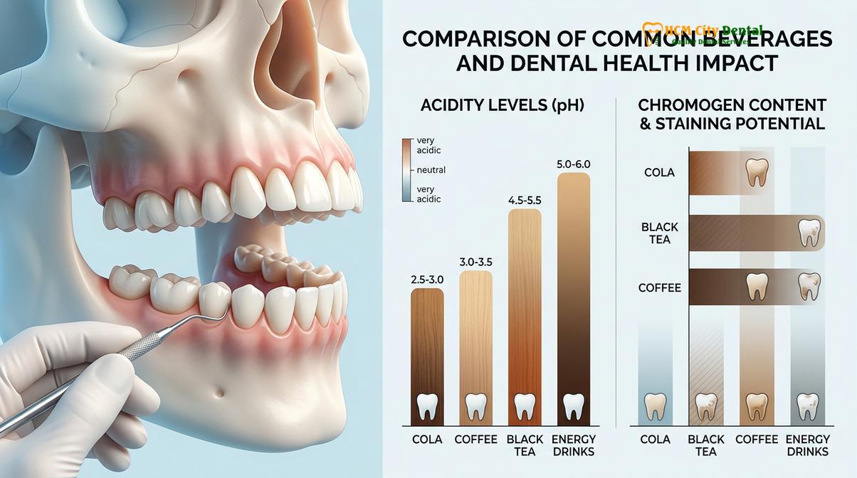 Clinical photography related to does cola stain your teeth