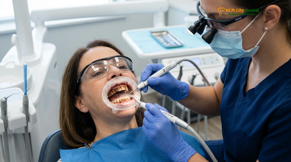 Visual description of does cola stain your teeth