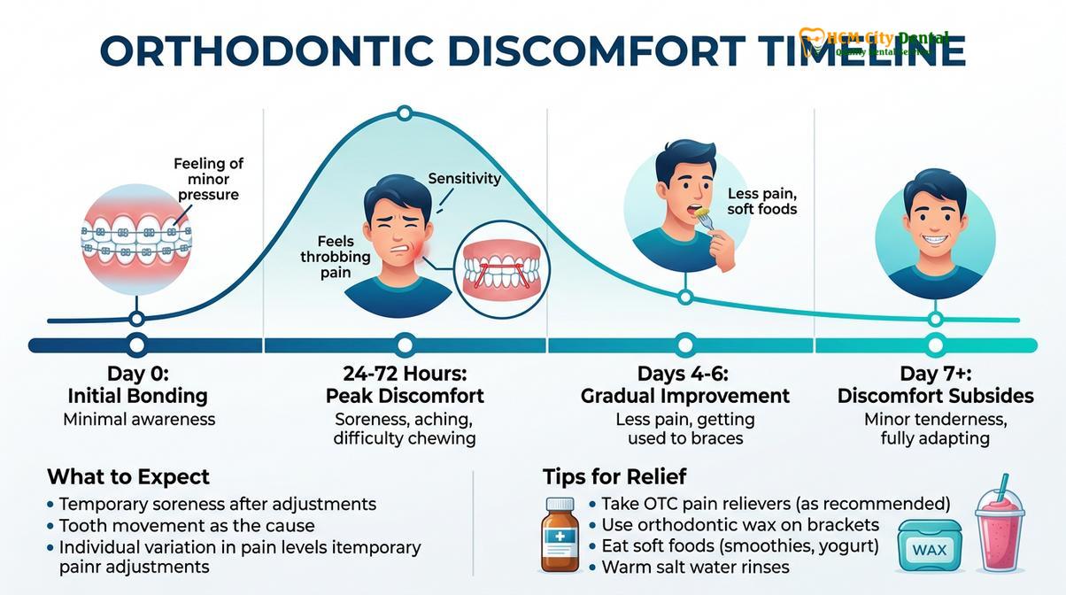 Summary diagram of does it hurt to get braces