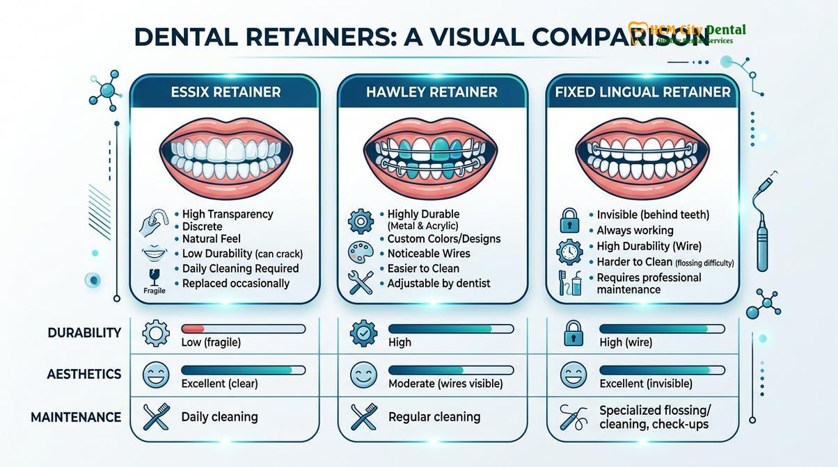 Visual illustration of Dr Cuong dentist custom retainers