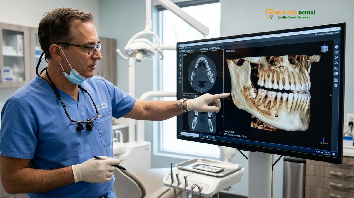 Clinical illustration of drinking coffee after wisdom teeth removal