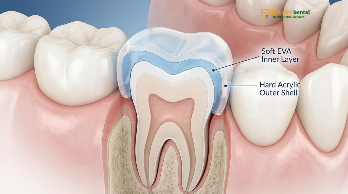 Clinical photography related to dual laminate night guard