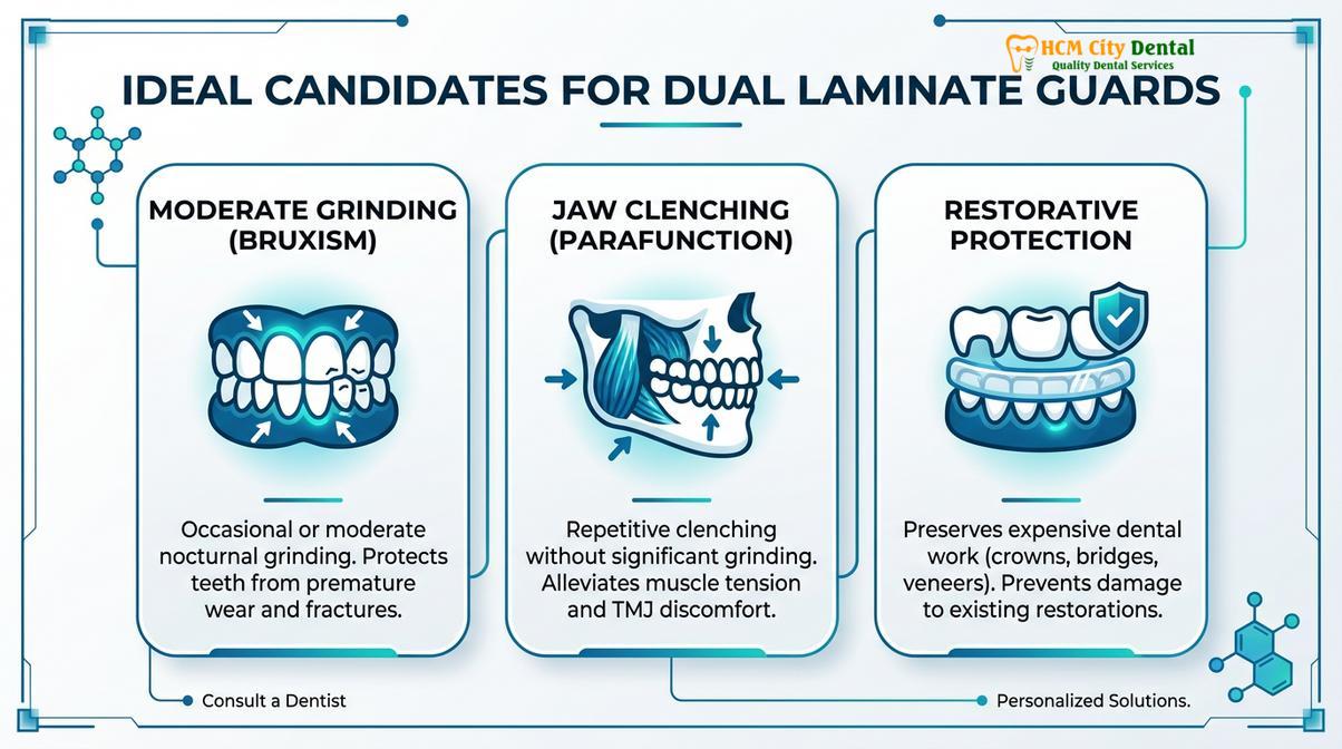 Summary diagram of dual laminate night guard