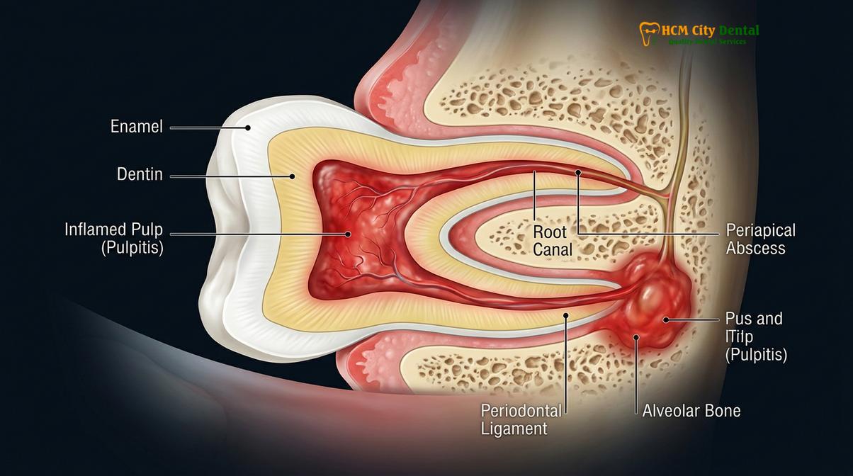 Clinical photography related to emergency dental clinic foreigner expat Ho Chi Minh City