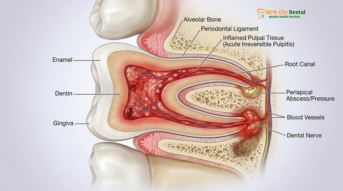 Visual description of emergency dentist hcmc district 1