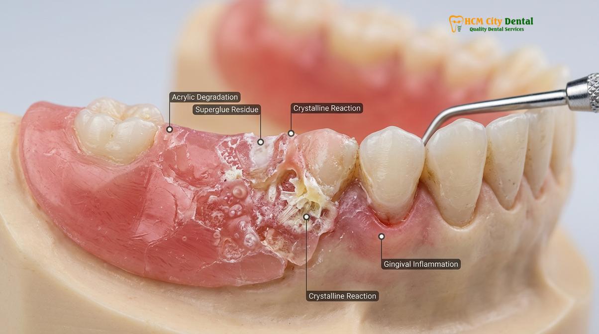 Clinical photography related to Denture Repair Ho Chi Minh City