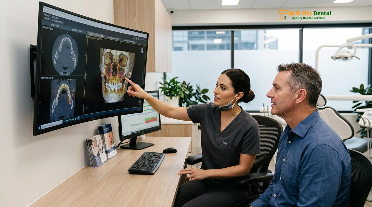 Clinical illustration of english speaking dentist ho chi minh city