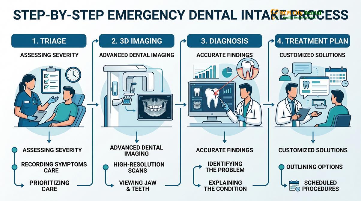 Summary diagram of english speaking emergency dentist saigon