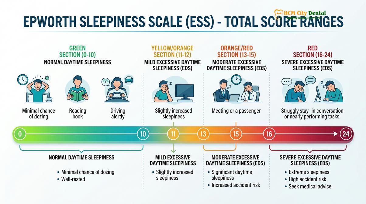 Summary diagram of Epworth sleepiness scale