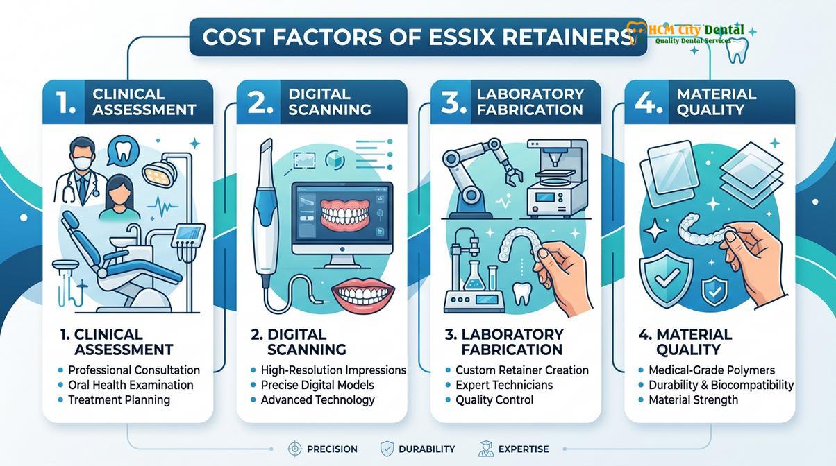 Summary diagram of Essix retainer replacement cost