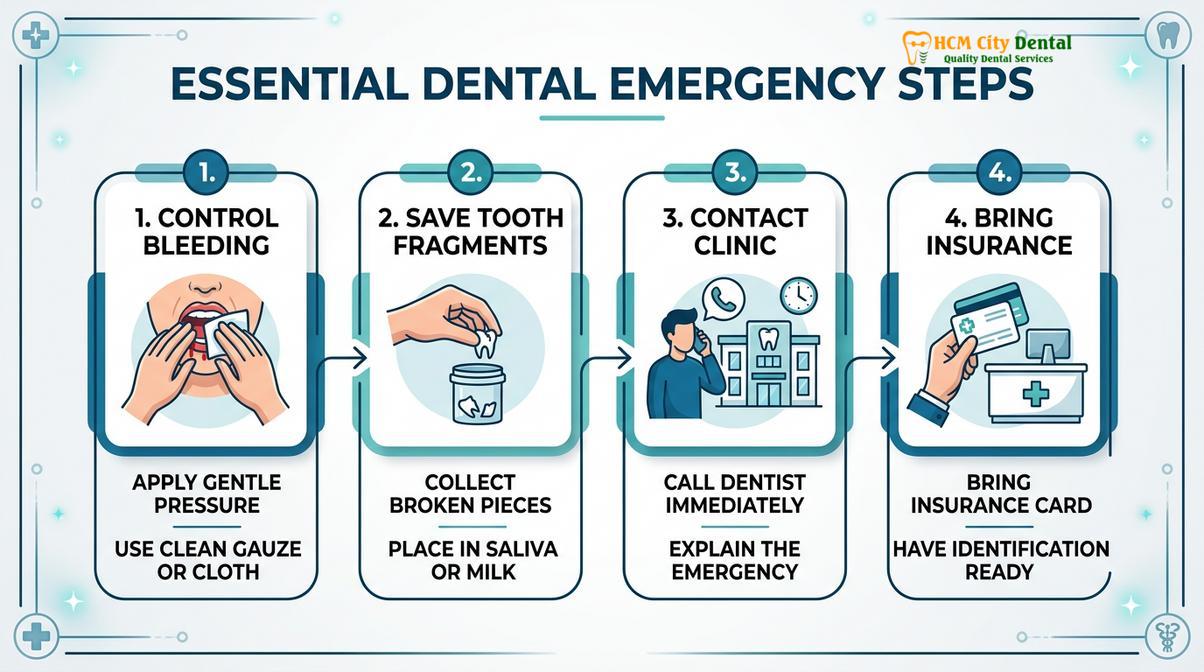 Summary diagram of expat dental emergency hcmc