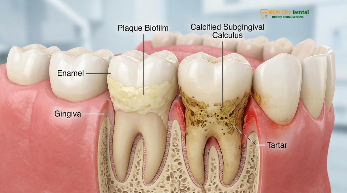Visual illustration of family dental cleaning package thao dien