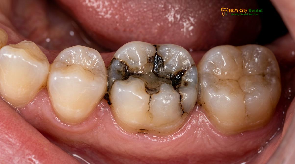 Clinical illustration of Filling vs Crown Threshold When Filling Fails