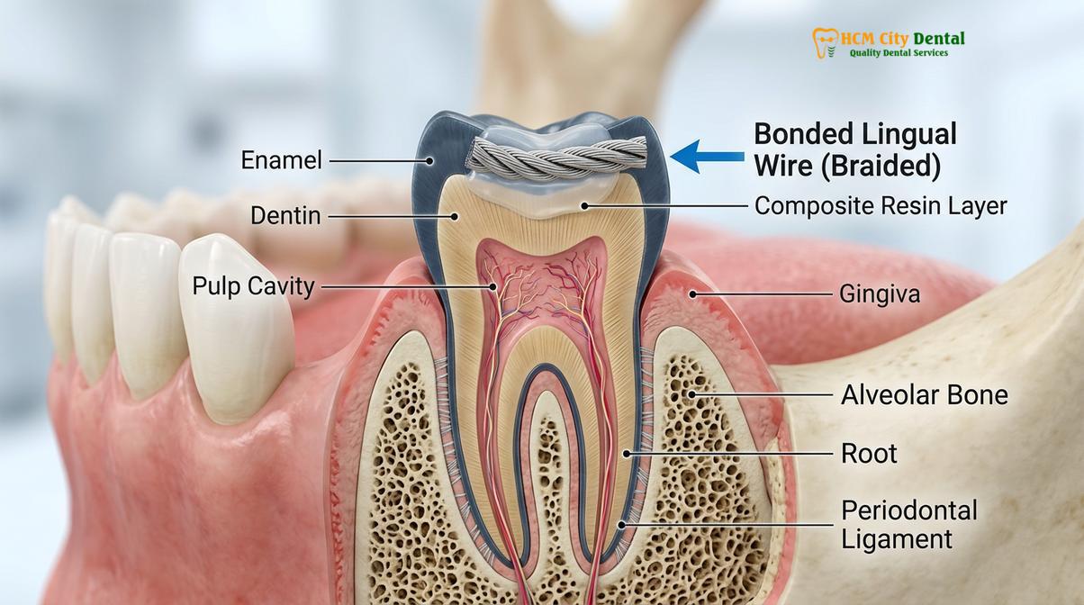 Visual description of fixed permanent retainer price Vietnam