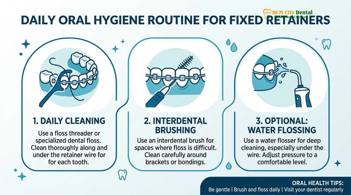 Summary diagram of fixed permanent retainer price Vietnam