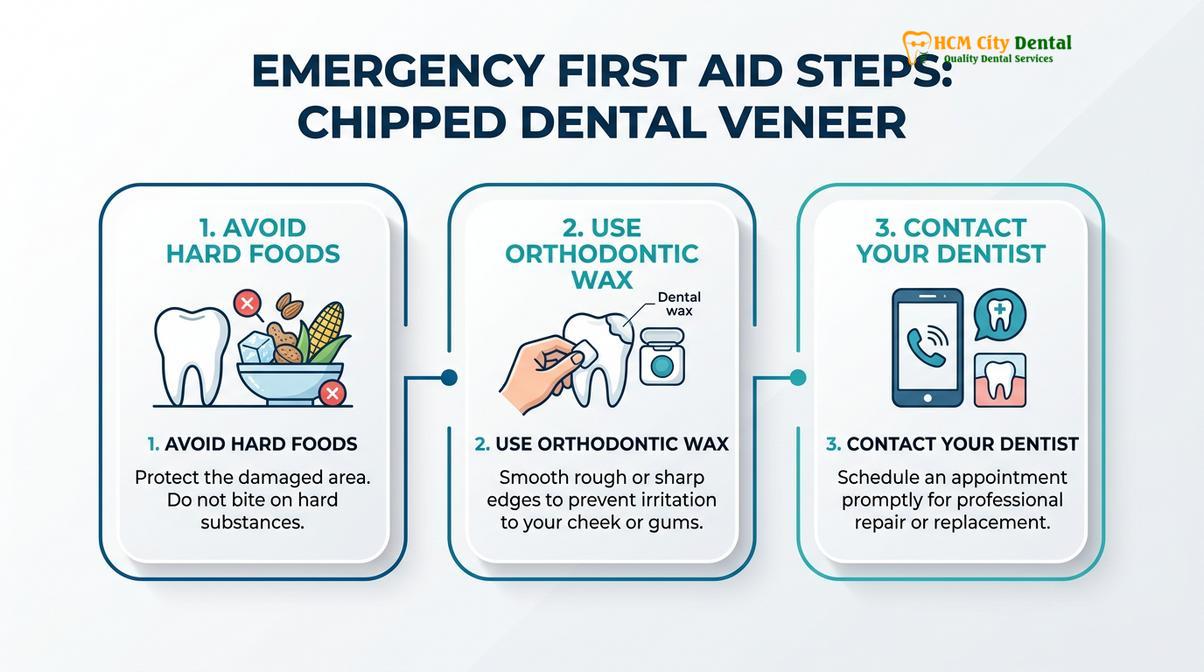 Summary diagram of repair chipped veneer