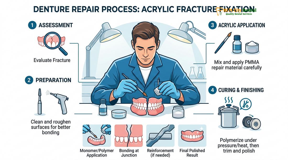 Summary diagram of Flexible Partials vs Acrylic Dentures
