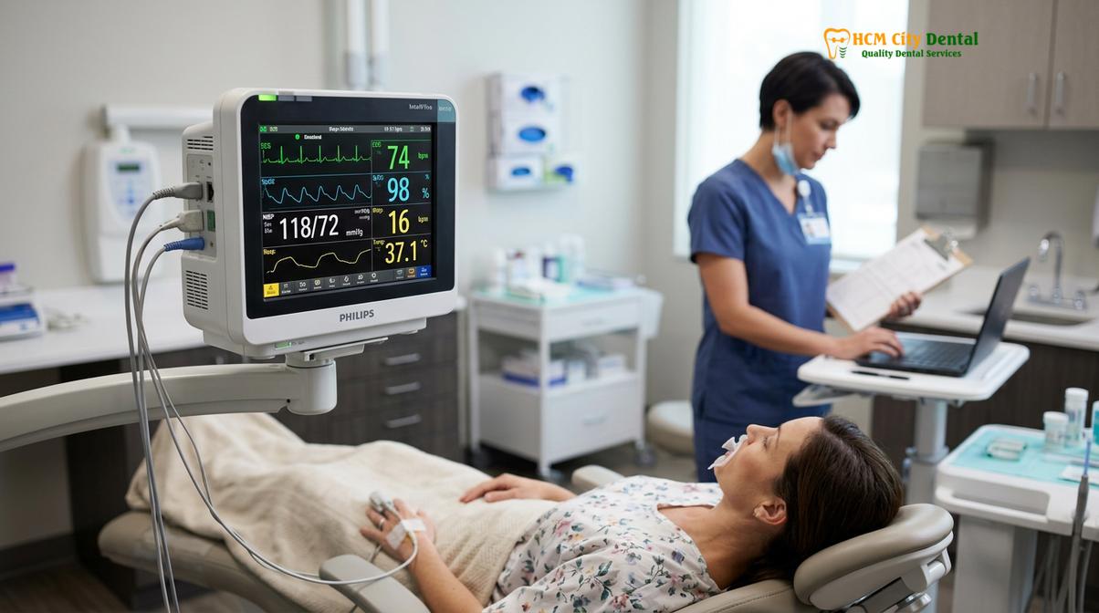 Clinical photography related to flying after sedation