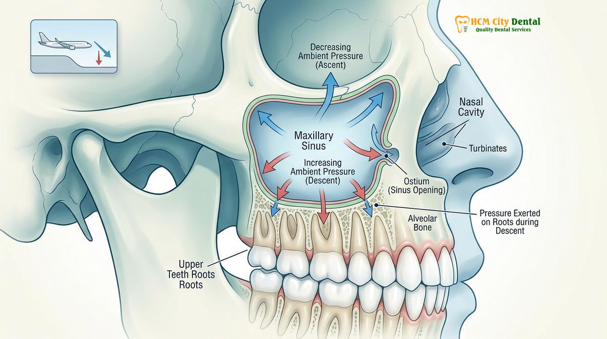 Clinical photography related to flying after wisdom tooth extraction