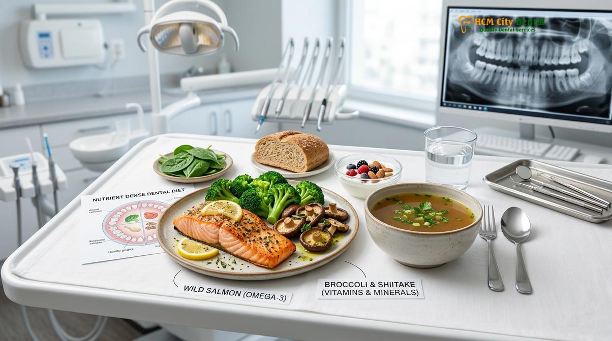 Clinical photography related to foods for gum disease