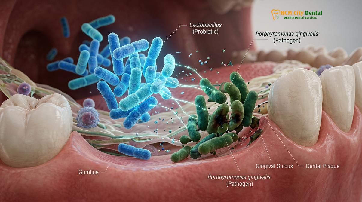 Visual description of foods for gum disease