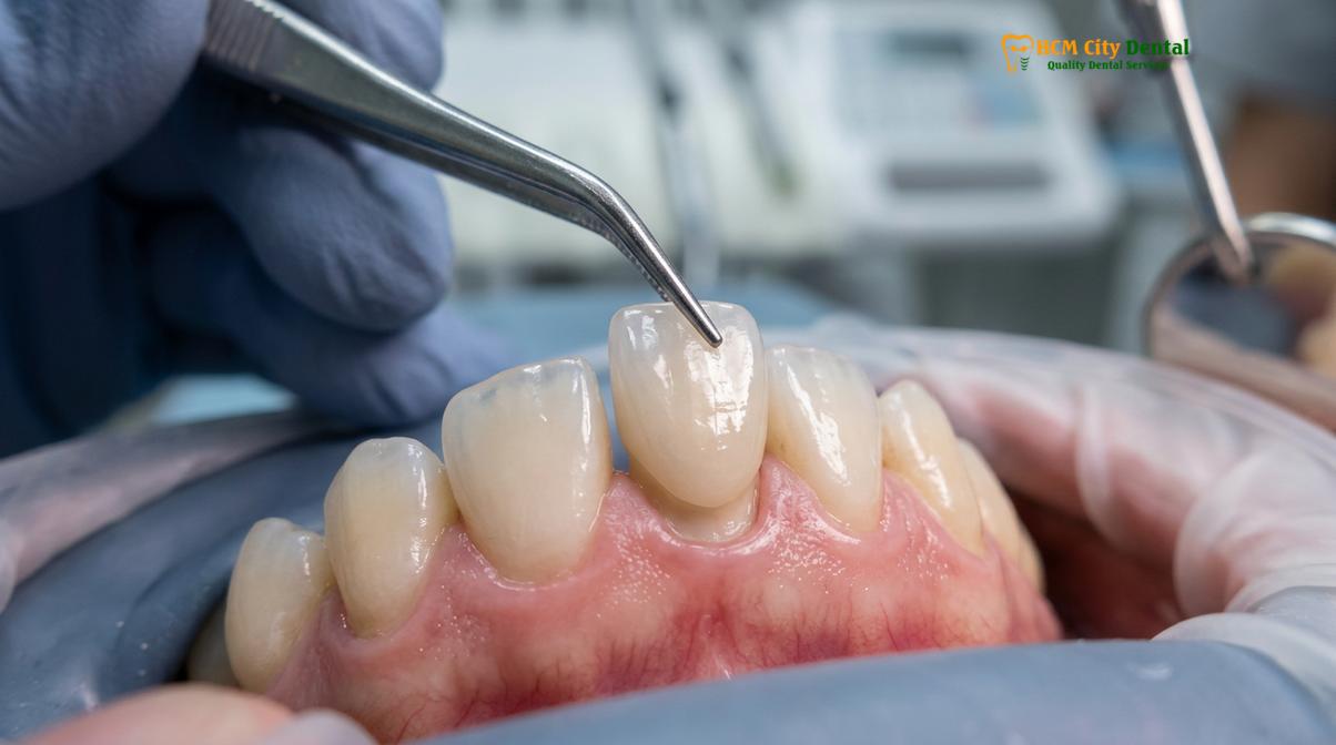 Clinical photography related to full mouth crowns ho chi minh