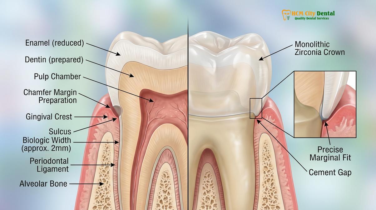 Visual description of full mouth crowns ho chi minh