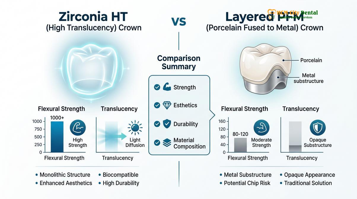 Summary diagram of full mouth crowns ho chi minh