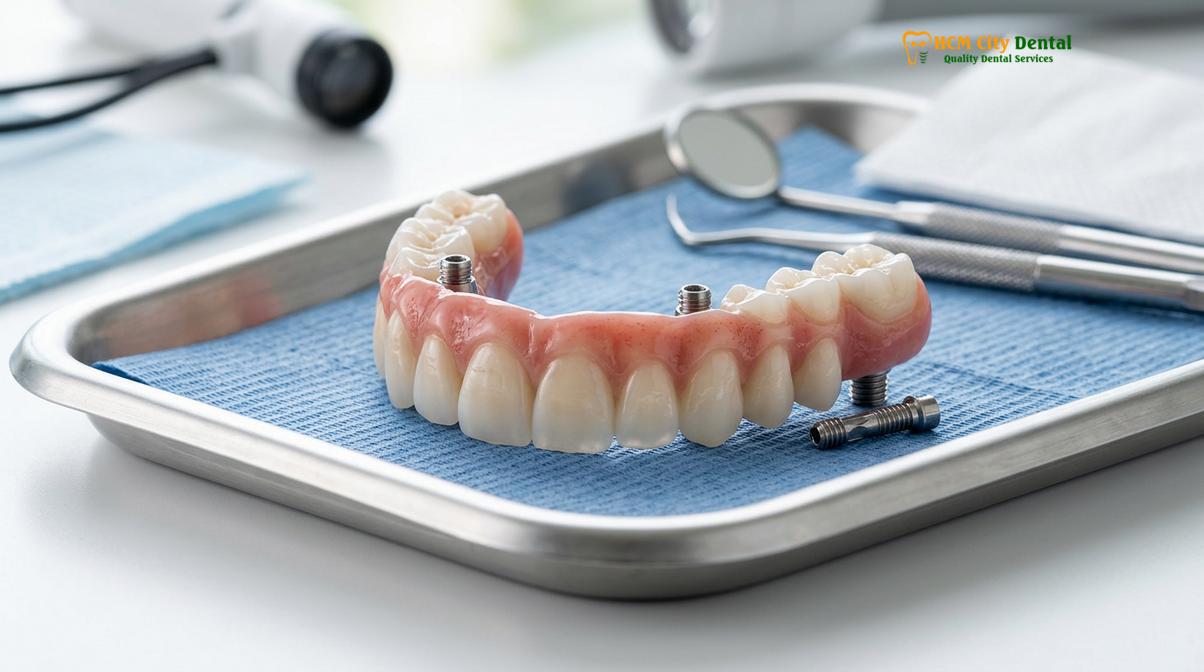 Visual description of full mouth reconstruction timeline