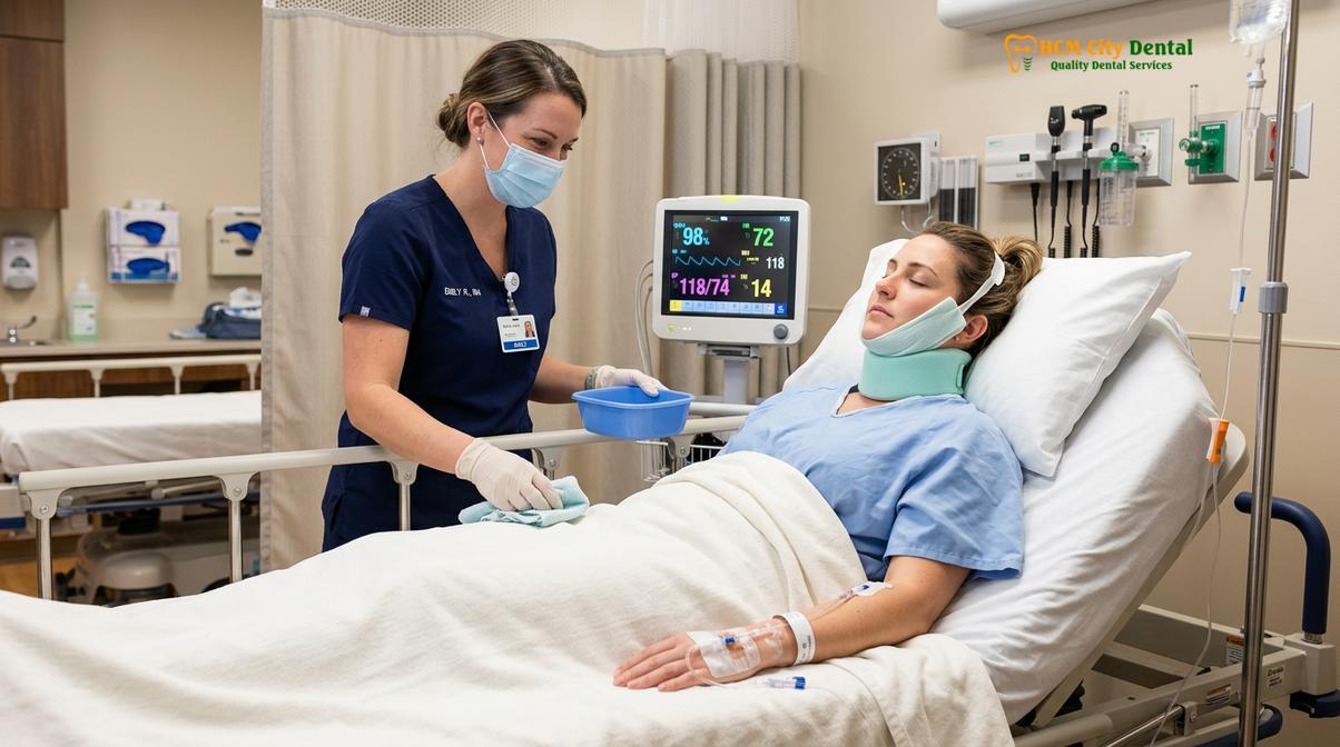 Visual description of general anesthesia dental