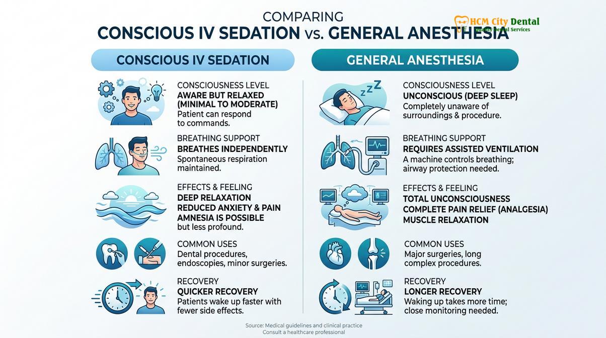 Summary diagram of general anesthesia dental